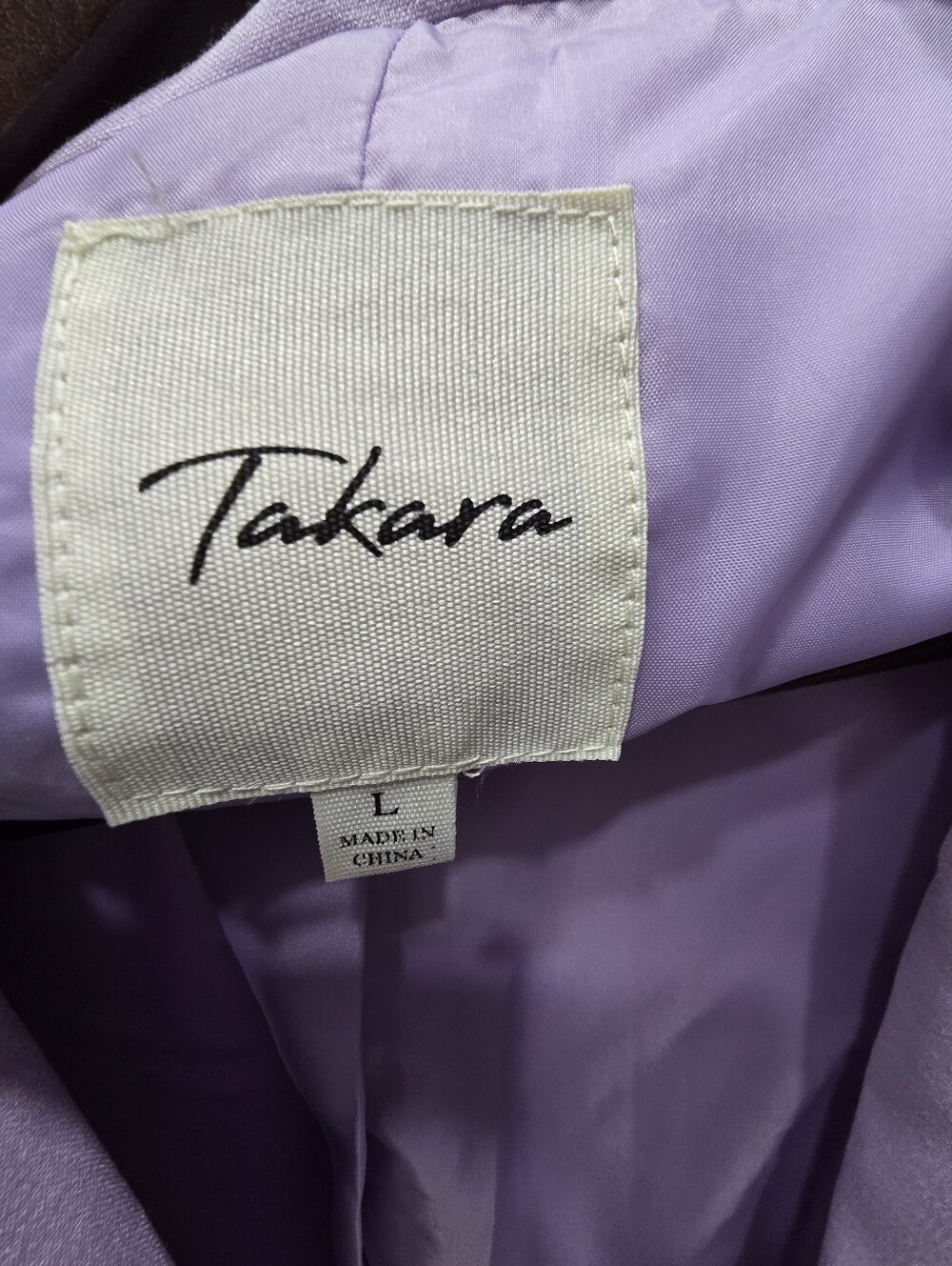 Takara Lavender Open Front Blazer Ruched Sleeve Career Jacket NWT Size L - Picture 2 of 8